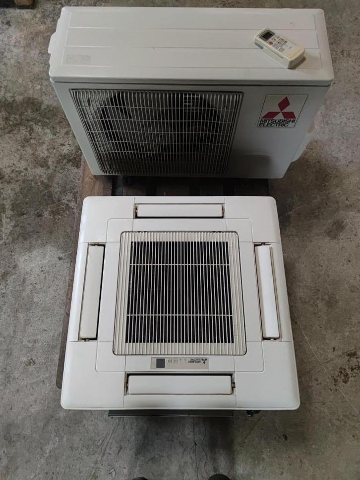2,5 kW Mitsubishi Air Conditioner cassette model 60x60, Witgoed en Apparatuur, Airco's, Refurbished, Plafondventilator, 60 tot 100 m³