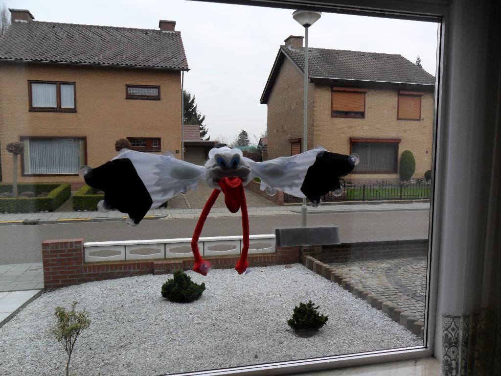Pluche 3D raamooievaar weerbestendig klein model., Kinderen en Baby's, Kraamcadeaus en Geboorteborden, Ophalen, Nieuw, Geboortebord