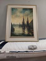 Schilderij vissers haven, Ophalen