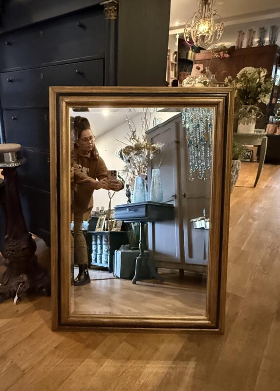 Vintage spiegel, wandspiegel antiek look, haardspiegel VdlM, Huis en Inrichting, Woonaccessoires | Spiegels, Zo goed als nieuw