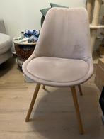 Fluweel roze eetkamerstoelen, Huis en Inrichting, Stoelen, Ophalen, Hout, Twee, Overige kleuren
