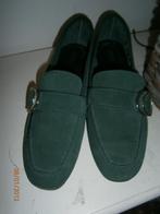 dames schoenen maat 42 donkergroen echt leder., Instappers, Ophalen of Verzenden, Zo goed als nieuw, Groen