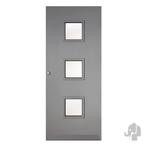 Voordeur Kaprun met HR++ isolatieglas grijs voorbehandeld, Niet ingevuld, 80 tot 100 cm, Niet ingevuld, Nieuw
