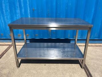 demontabele rvs werktafel, dus als losse elementen beschikbaar voor biedingen