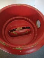 OUDE 1 PITS HALLER EMAILLE PETROLEUM STEL 19X17 CM, Ophalen of Verzenden