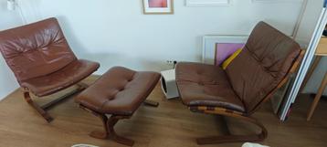 Ingmar Relling Vintage Leder Lounge Stoel beschikbaar voor biedingen