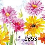 Servetten decoupage/bullet journal * veldbloemen C653, Verzenden, Nieuw, Materiaal