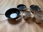 Pannenset BK/Greenchef/GreenPan, Ophalen, Zo goed als nieuw, Rvs, Pannenset