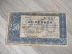 Biljet 2,5 gulden 1938, zilverbon, Postzegels en Munten, Bankbiljetten | Nederland, Ophalen of Verzenden, 5 gulden