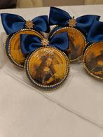 Kerstornament met decoupage en een dubbele rij stras, Ophalen of Verzenden, Nieuw