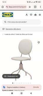 Ikea BJÖRKBERGET bureaustoel, Huis en Inrichting, Stoelen, Ophalen, Zo goed als nieuw, Wit, Twee