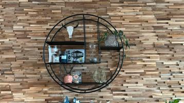 Zwart stalen deco wandrek Ø75cm beschikbaar voor biedingen