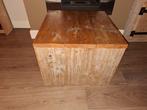Steigerhouten salontafel Bijzettafel hocker, Huis en Inrichting, Ophalen, 50 tot 100 cm, Vierkant, 50 tot 100 cm