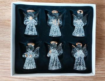 Glazen Engeltjes Decoratie - Set van 6 beschikbaar voor biedingen