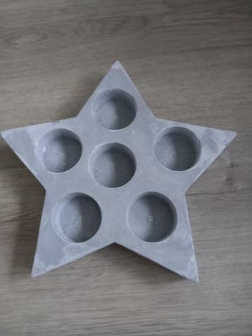 Nieuw! kaarsenstandaard STER voor 6 kaarsen waxinelichtjes beschikbaar voor biedingen