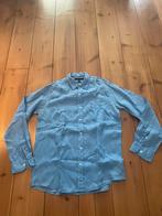 Leuke blauwe linnen herenoverhemd Tommy Hilfiger, M, Kleding | Heren, Overhemden, Blauw, Ophalen of Verzenden, Halswijdte 39/40 (M)