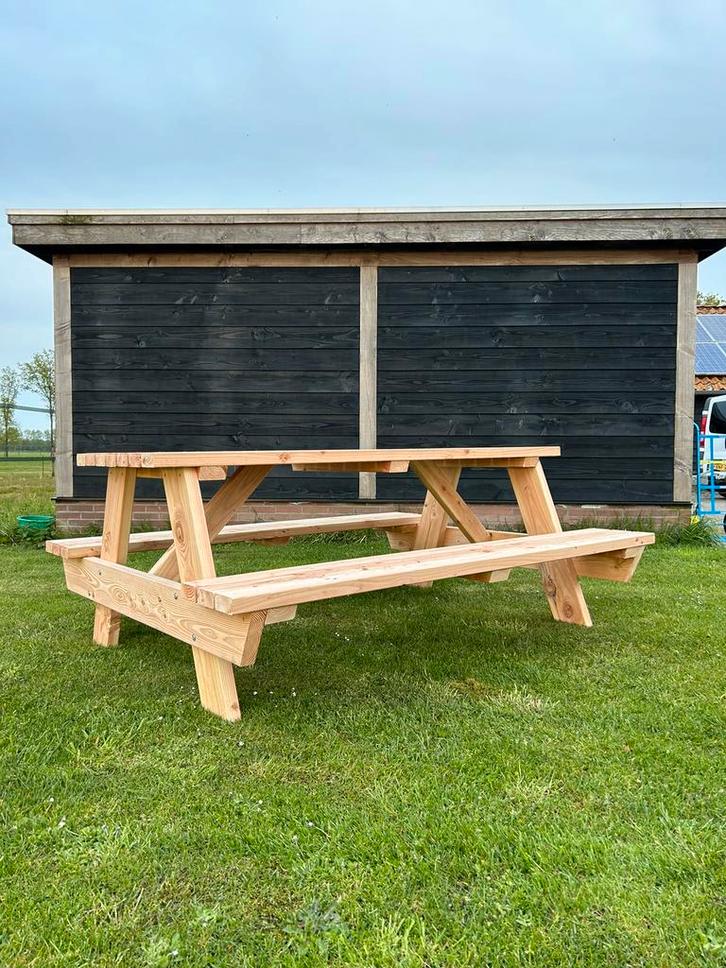 Tuintafel Douglas zeer robuust 6-8 persoons 200 cm, Tuin en Terras, Picknicktafels, Nieuw, Rechthoekig, Hout, Ophalen of Verzenden