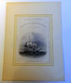 1853 Engraving SS Great Britain Liverpool Isambard Brunel, Gebruikt, Ophalen of Verzenden, Motorboot, Kaart, Foto of Prent