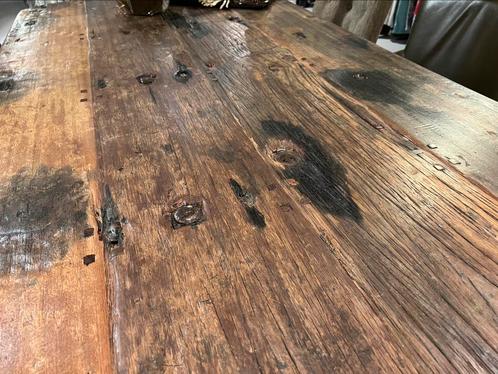 Industriele eetkamertafel, Huis en Inrichting, Tafels | Eettafels, Zo goed als nieuw, 50 tot 100 cm, Vijf personen of meer, Rechthoekig