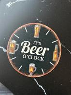 Vintage bord it’s beer o clock 20x20, Ophalen of Verzenden, Zo goed als nieuw, Reclamebord