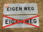 Eigen weg verkeersbord - 600x200mm - 1 over!, Ophalen of Verzenden