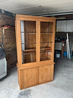 Vintage buffet vitrine kast, Huis en Inrichting, Kasten | Vitrinekasten, Ophalen, Met plank(en), Gebruikt, 100 tot 150 cm
