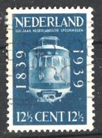 nvph 326 -100 jaar Spoorwegen 1939, Postzegels en Munten, Postzegels | Nederland, Verzenden, Na 1940, Gestempeld