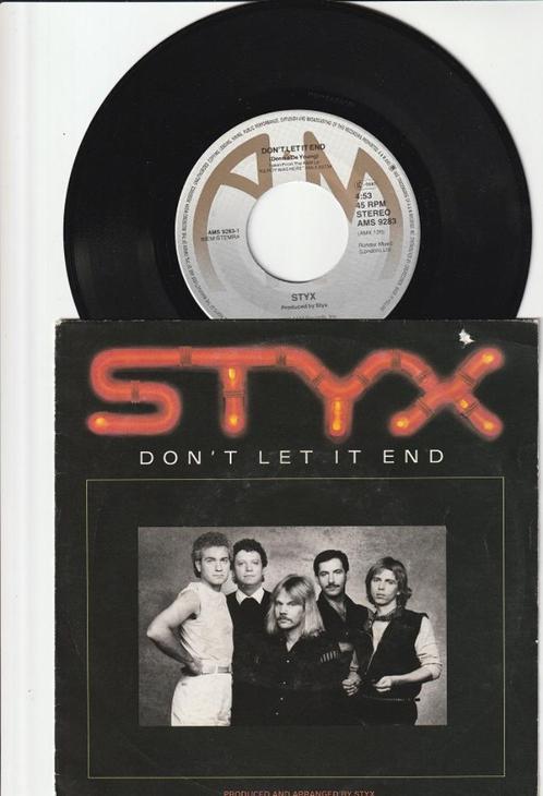 STYX  -  DON'T LET IT END  ///  ROCKIN' THE PARADISE   [7''], Cd's en Dvd's, Vinyl | Pop, Zo goed als nieuw, 1980 tot 2000, Overige formaten