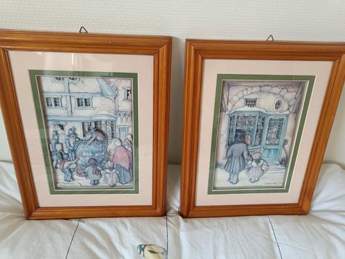 Set Anton Pieck schilderijen (3D), Antiek en Kunst, Kunst | Tekeningen en Foto's, Ophalen of Verzenden