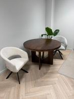 Eettafel Walnoot Japandi Mango Hout Rond 130 cm OUTLET‼️, Huis en Inrichting, Tafels | Eettafels, Japandi walnoot houten tafel rond