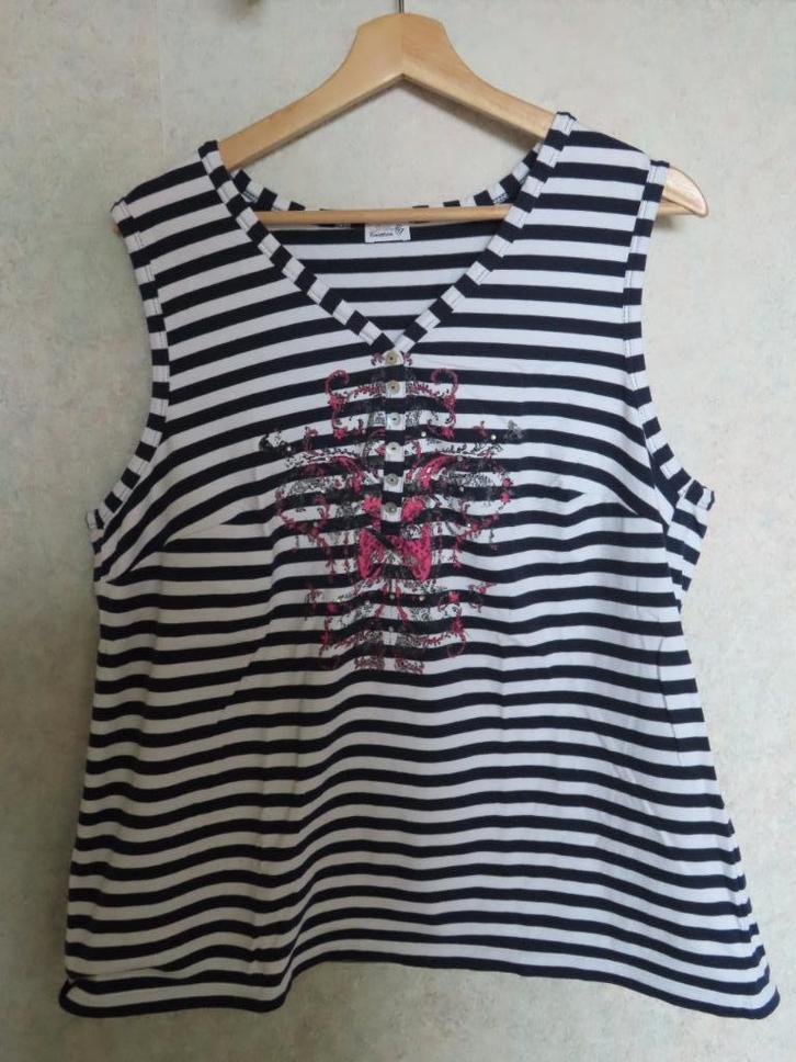 Top van het merk Atelier Goldner Schnitt maat 48 nieuw, Kleding | Dames, Tops, Nieuw, Maat 46/48 (XL) of groter, Blauw, Zonder mouw