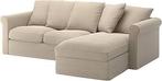 Ikea GRONLID bank beige hoezen, Ophalen, Gebruikt, Hoekbank, Driepersoons