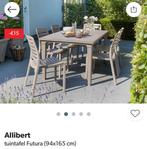 Tuintafel en vier stoelen van Allibert, Tuin en Terras, Tuinstoelen, Ophalen, Gebruikt, Kunststof