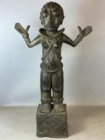 260164 Groot Afrikaans Edo/ini Benin Bronze sculpture, Ophalen of Verzenden