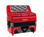 Dig.accordeon ROLAND Frx-1 knoppen, rood, Met koffer, Zo goed als nieuw, 96-bas, Knopaccordeon