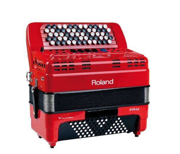 Dig.accordeon ROLAND Frx-1 knoppen, rood, Muziek en Instrumenten, Accordeons, Zo goed als nieuw, Knopaccordeon, 96-bas, Overige merken