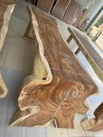 -30% presale Waterfall boomstamtafel (suar) – 180-500cm, Ophalen, 100 tot 150 cm, Vijf personen of meer, Eikenhout