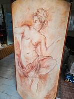 Vintage/ klassieke Roomdivider jaren '50 met schildering, Ophalen