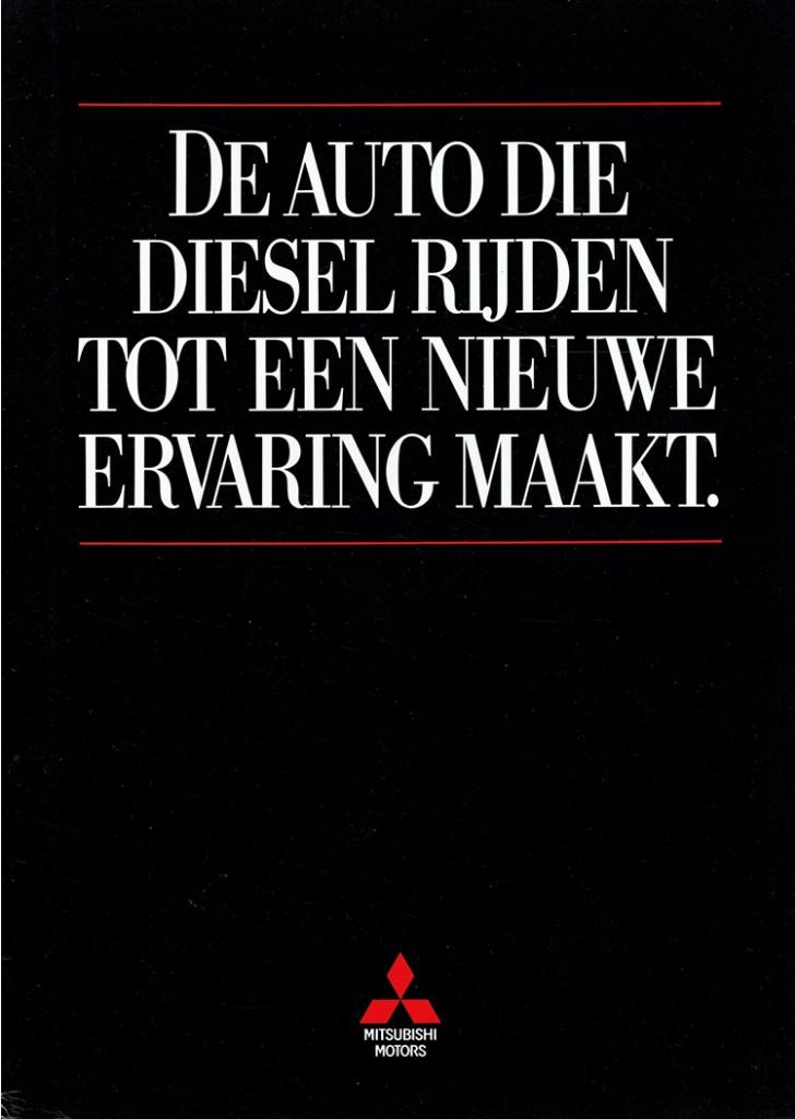 Folder Mitsubishi Galant Turbo Diesel (ca.1988), Verzenden, Gelezen, Mitsubishi