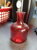 Rode vaas, Ophalen of Verzenden, Minder dan 50 cm, Rood, Glas