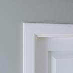 Schuine architraaf 12 x 45mm afgelakt in RAL9010, Doe-het-zelf en Verbouw, Plinten en Afwerking, Nieuw, Ophalen of Verzenden, Mdf