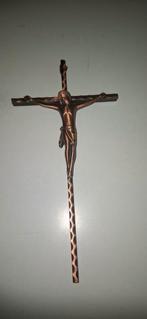 Koperen Kruisbeeld, Antiek en Kunst, Antiek | Religie, Ophalen of Verzenden