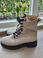 Manfield Leren Boots maat 40, Beige, Lage of Enkellaarzen, Ophalen of Verzenden, Zo goed als nieuw