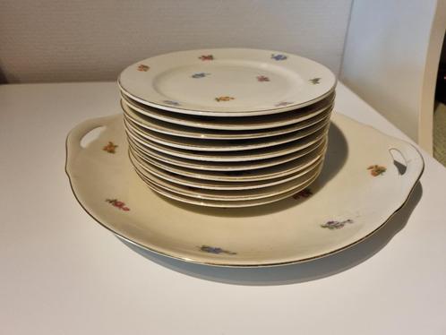 Porseleinen Bavaria Gebakstel., Antiek en Kunst, Antiek | Servies compleet, Ophalen of Verzenden