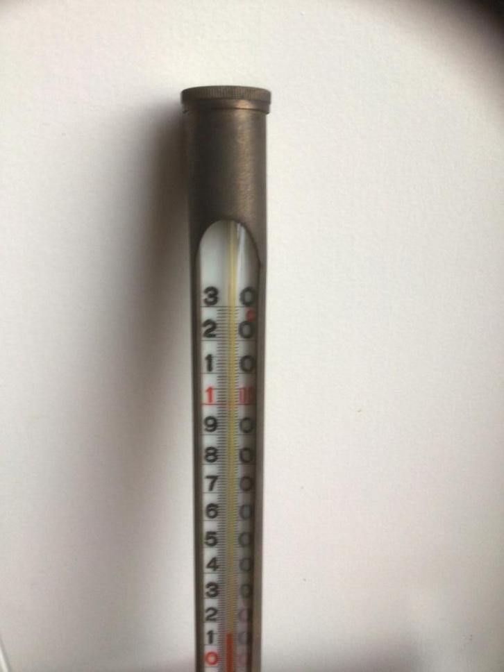 Thermometer voor ketel in koperen omhulsel Heel oud !!, Antiek en Kunst, Antiek | Koper en Brons, Koper, Ophalen of Verzenden