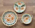 Flora Gouda Schalenset - Prachtig!, Antiek en Kunst, Antiek | Keramiek en Aardewerk, Ophalen