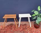 Vintage brocante houten kruk, krukje, bijzettafeltje, tafel, Huis en Inrichting, Krukjes, Gebruikt, Vintage, Ophalen of Verzenden