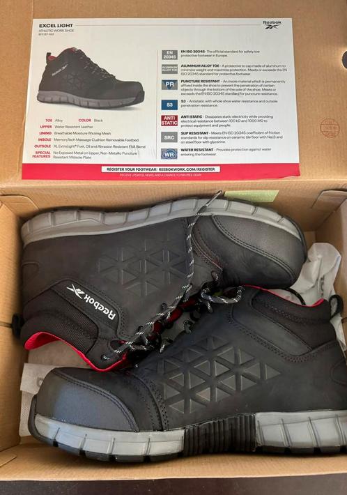 S3 werkschoenen Reebok Excel Light, Doe-het-zelf en Verbouw, Veiligheidskleding, Zo goed als nieuw, Ophalen of Verzenden