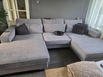 Bank met 2 Lounge gedeeltes Grijs - NIEUW beschikbaar voor biedingen