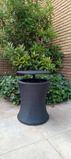 Coolbar, koeltafel wicker, weerbestendig, party tafel, Ophalen of Verzenden, Zo goed als nieuw, Vierkant, Wicker